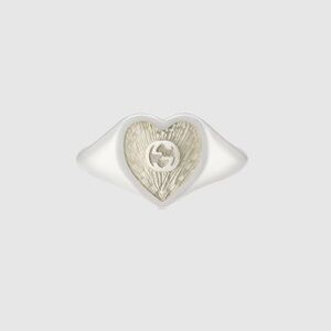 GUCCI HEART RING WITH INTERLOCKING G